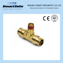 Copper Quick NPT Pipe Coupler Pneumatic Brass Swicel Male Run Tee DOT Push-in Fittings